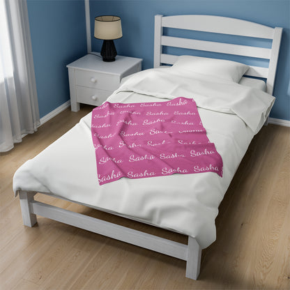 Personalized Velveteen Plush Blanket