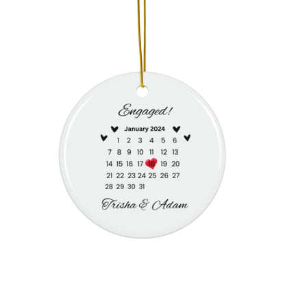 Ceramic Engagement Ornament