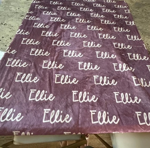 Personalized Name Velveteen Plush Blanket