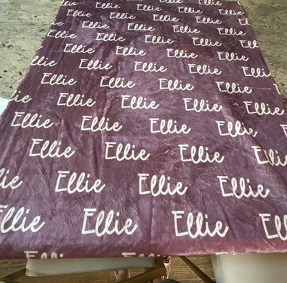 Personalized Name Velveteen Plush Blanket