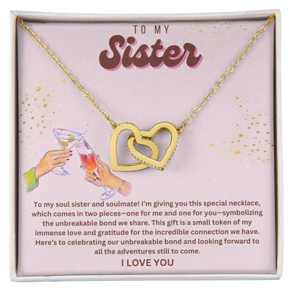 Sister Interlocking Hearts Necklace