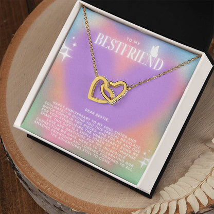 Bestie Interlocking Hearts Necklace