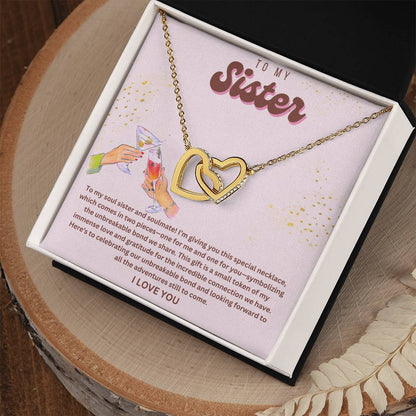 Sister Interlocking Hearts Necklace