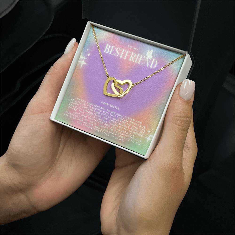 Bestie Interlocking Hearts Necklace