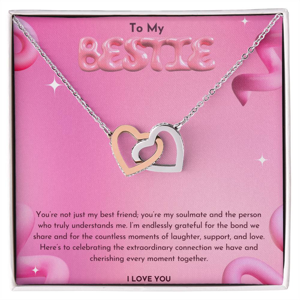 Bestie Interlocking Hearts Necklace