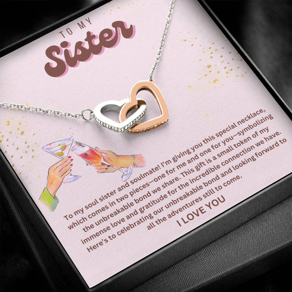 Sister Interlocking Hearts Necklace