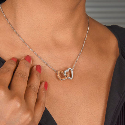 Bestie Interlocking Hearts Necklace