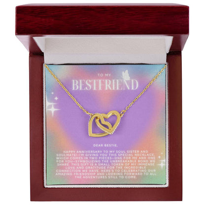 Bestie Interlocking Hearts Necklace