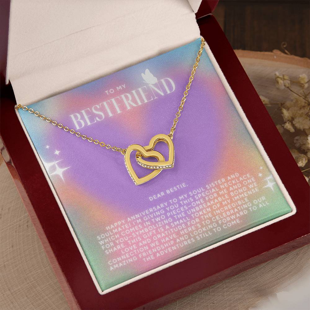 Bestie Interlocking Hearts Necklace