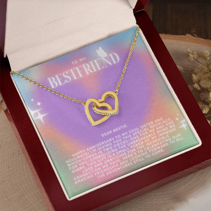 Bestie Interlocking Hearts Necklace