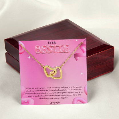 Bestie Interlocking Hearts Necklace