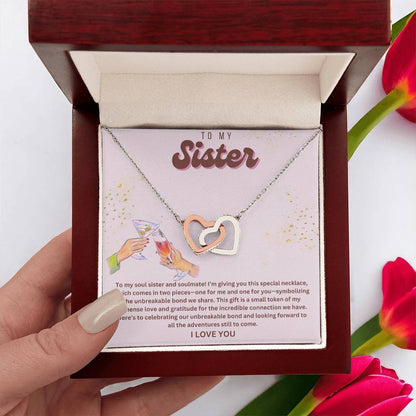 Sister Interlocking Hearts Necklace