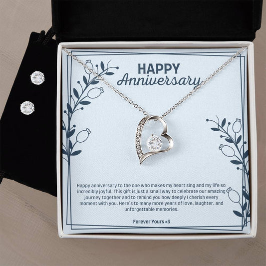 Anniversary Necklace & Earrings Set