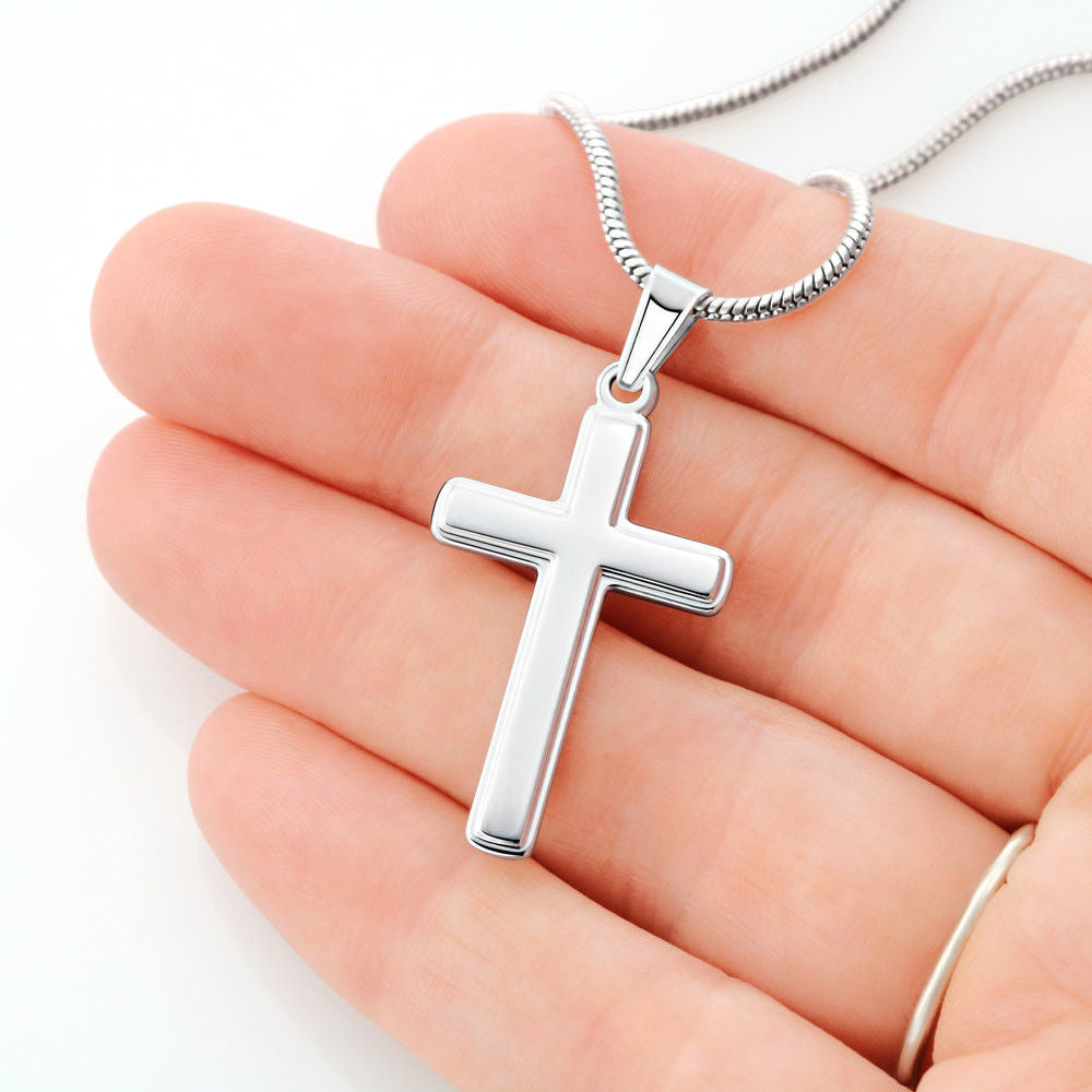 Grandmother Stainless Steel Cross Nrcklace