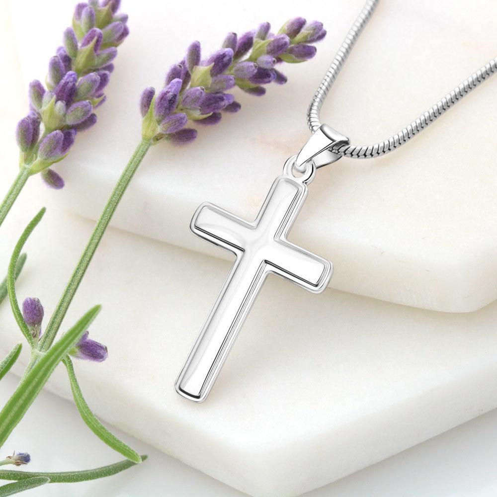 Grandmother Stainless Steel Cross Nrcklace