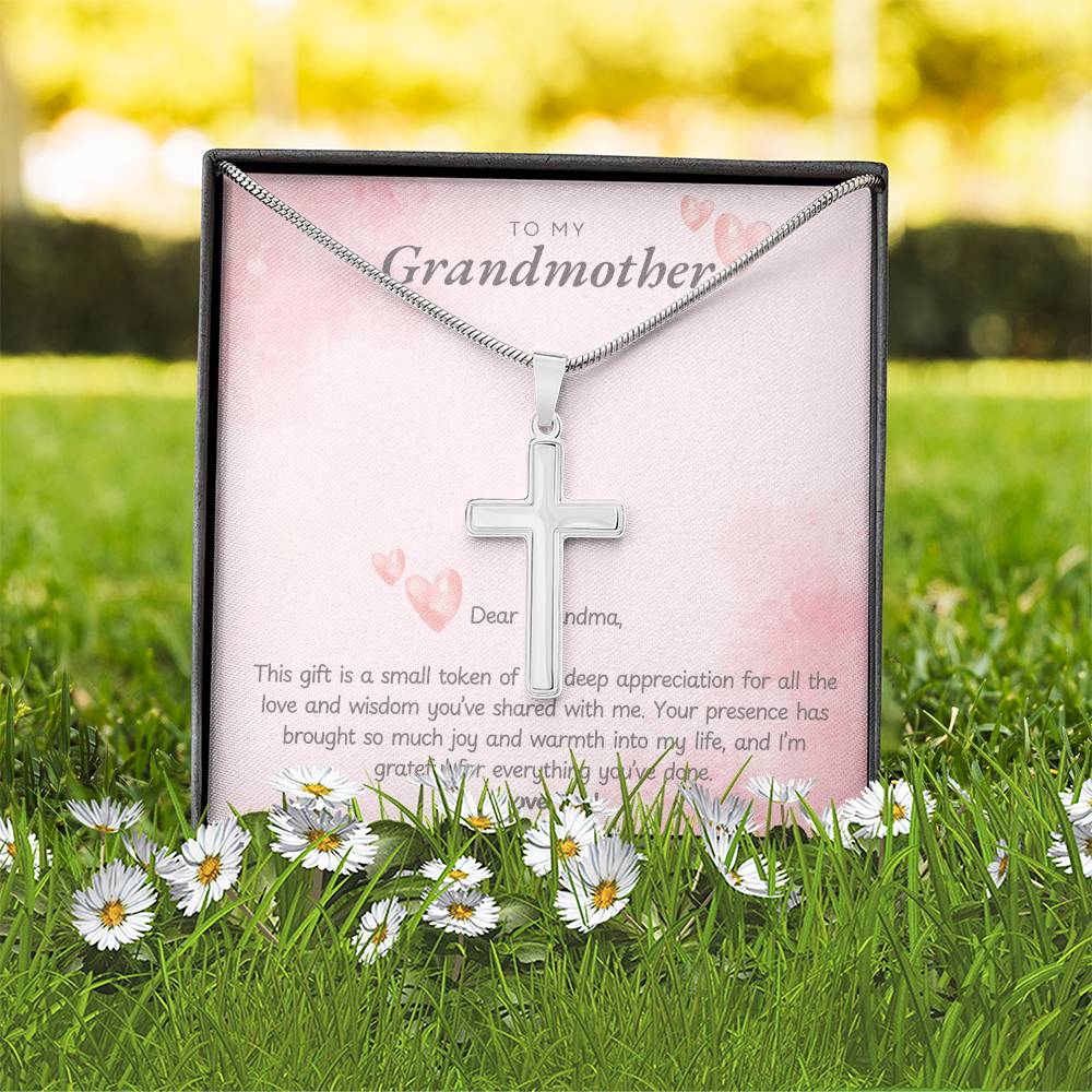 Grandmother Stainless Steel Cross Nrcklace