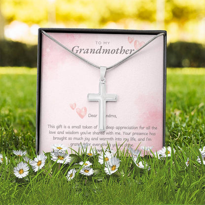 Grandmother Stainless Steel Cross Nrcklace