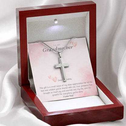 Grandmother Stainless Steel Cross Nrcklace