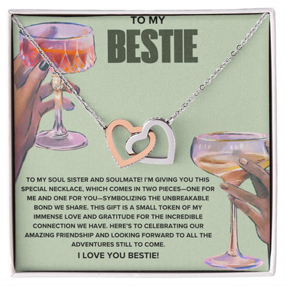 Bestie Interlocking Hearts Necklace