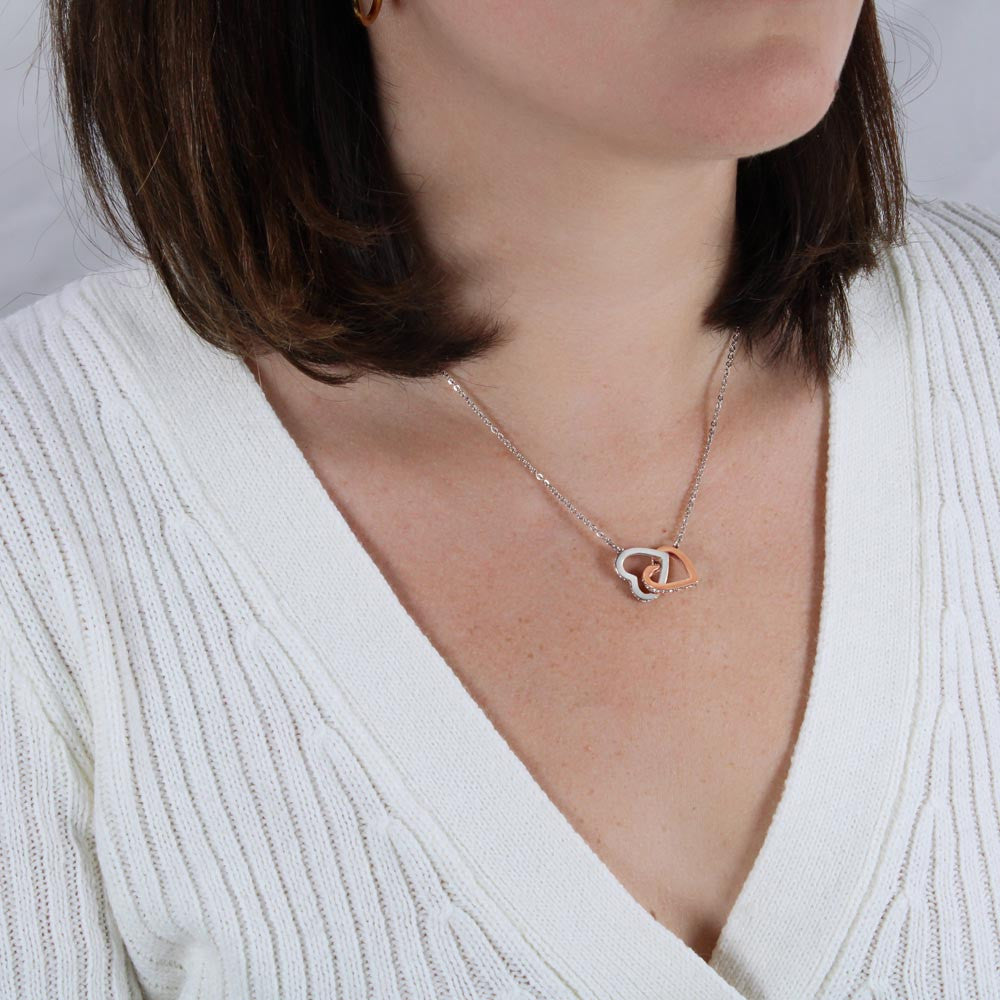 Bestie Interlocking Hearts Necklace